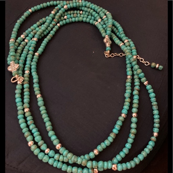 Stone wrap necklace gold claps - Picture 1 of 1